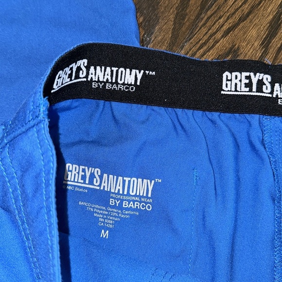 Grey's Anatomy Vibrant Blue Scrub Pants size medium - Picture 3 of 5